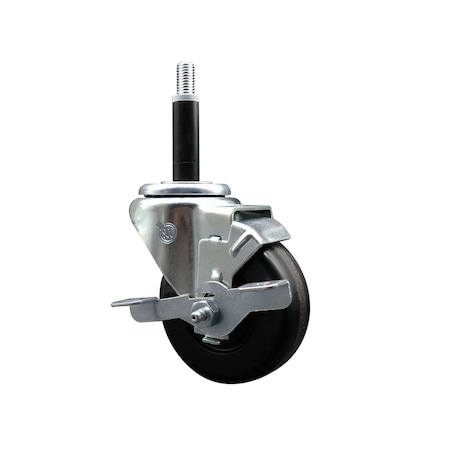 Service Caster 3.5'' Phenolic Swivel 3/4'' Expanding Stem Caster with Brake SCC-EX20S3514-PHS-TLB-34